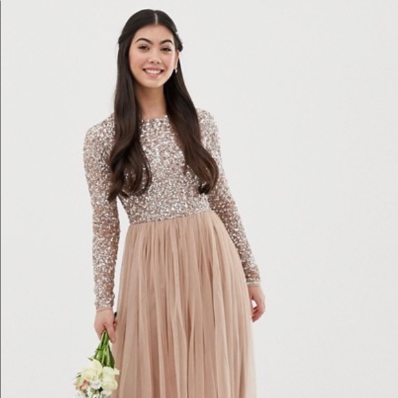 maya petite sequin dress